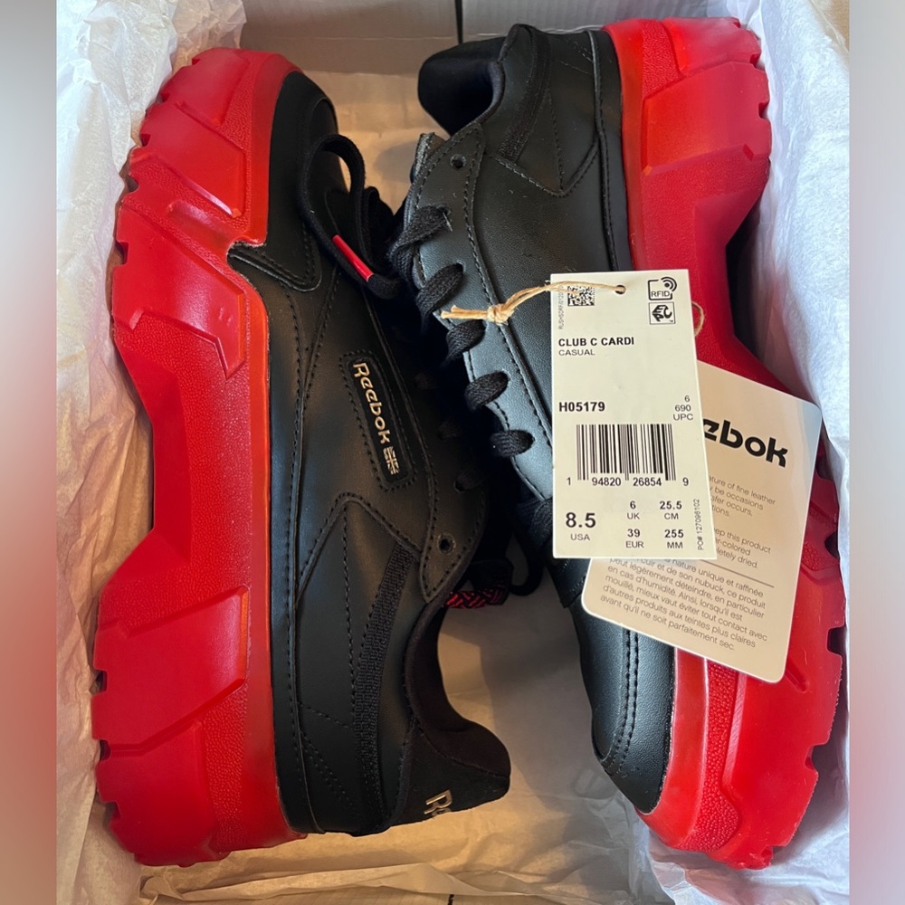 Reebok limited edition Cardi B sneakers Black and Red